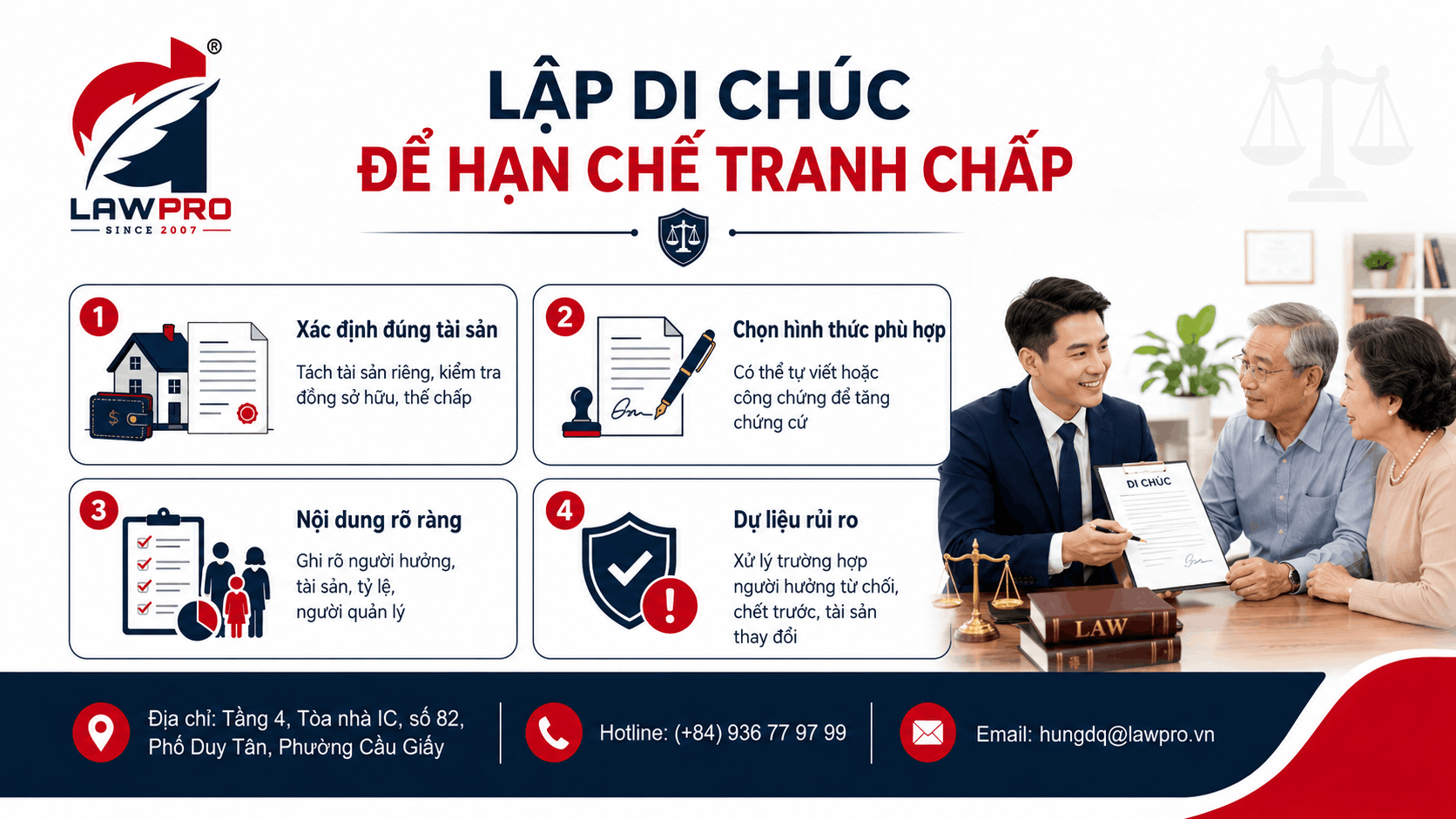 Lập di chúc để hạn chế tranh chấp